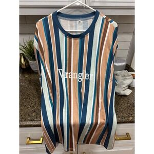 Vtg wrangler striped tee‎ 2xl